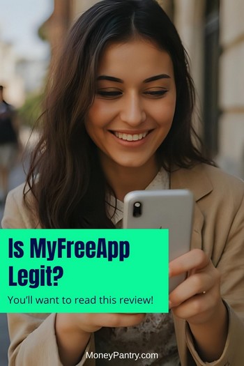 Reviewing MyFreeApp to see if it's legit or scam. User reviewing MyFreeApp & playing games.